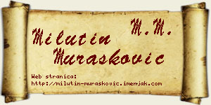Milutin Murašković vizit kartica